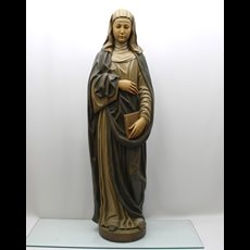 42" Wood Carved St. Catherine of Siena SKU C098-061